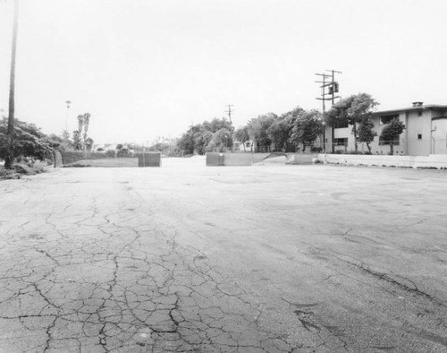 Ambassador Hotel, east parking area, facing south