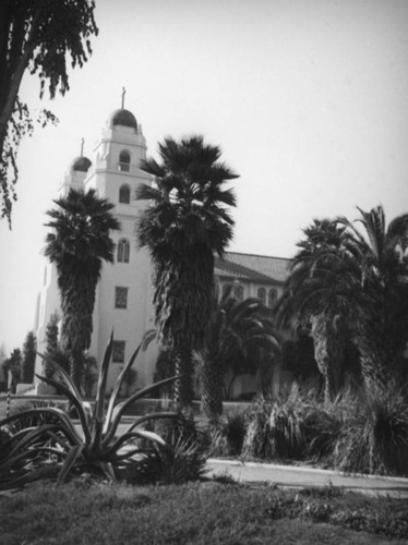 Church of the Good Shepard from the cactus garden