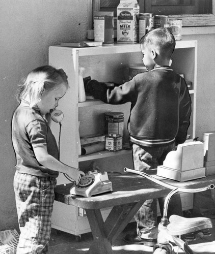 Tots conduct general store in nursery school