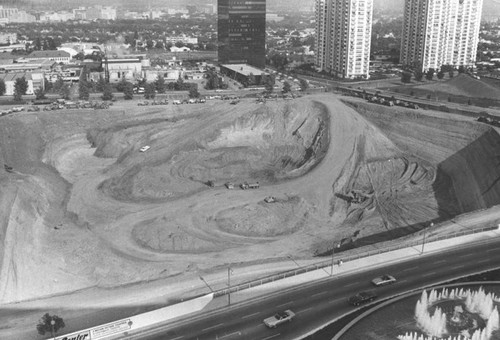 Excavation site, aerial view