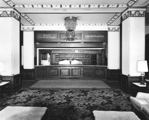 Ambassador Hotel, main lobby and Registration Desk