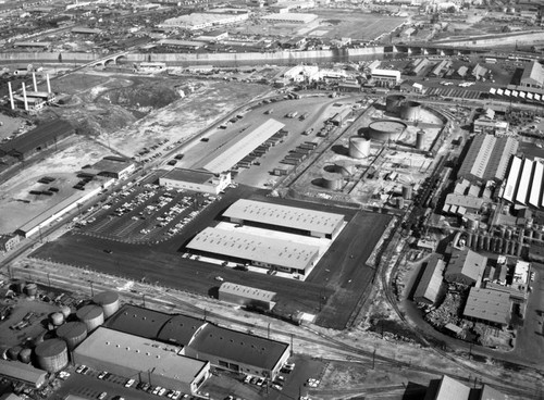 Truck yards, 28th Street, looking northeast