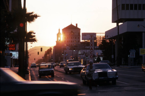 Sunset Boulevard during sunset