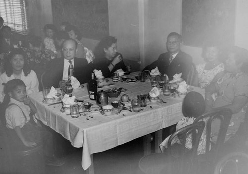 Family dining at a Chinese restaurant