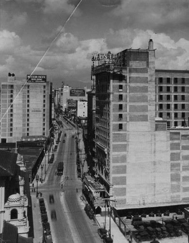 Looking north on Broadway from 10th