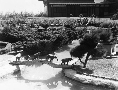 Bronze elephants at Bernheimer Estate