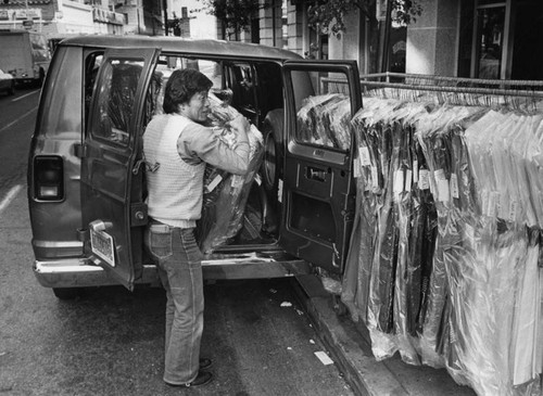 Delivering clothes in the Garment District