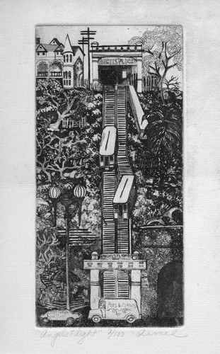 Angels Flight etching