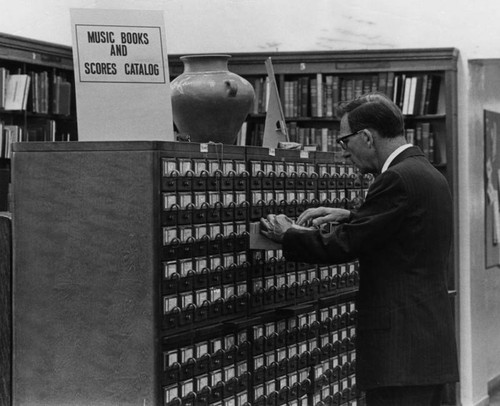 Music Department card catalog, Los Angeles Public Library