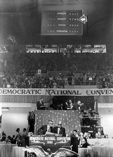 Score board at the Democrats Convention