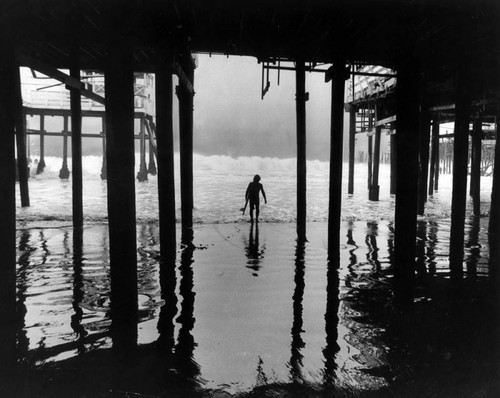 Walking out to the surf