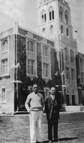 Two men on college campus