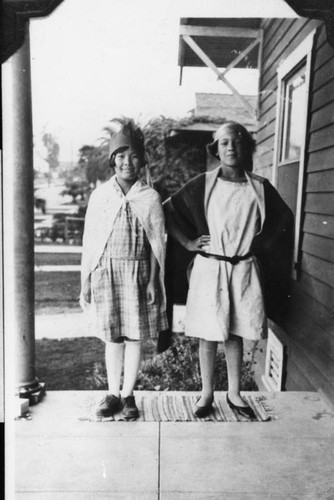 Girls on porch