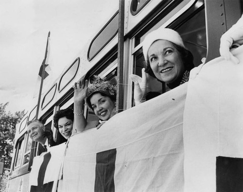 Red Cross workers off to town