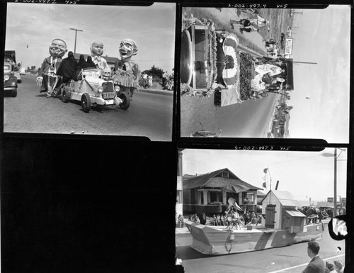 Floats in the Venice parade