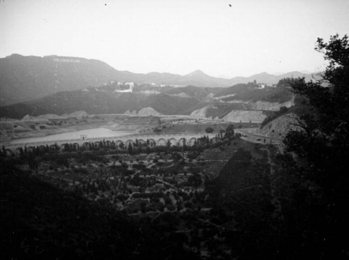 Hollywood Reservoir and Mulholland Dam