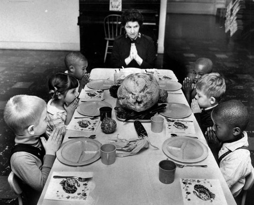 Thanksgiving meal, Salvation Army Day Nursery