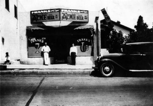 Frank Charolla outside Frank's Tavern