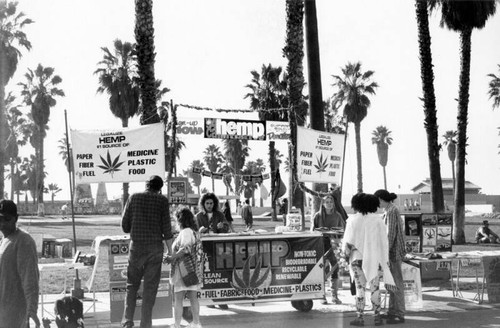 "Legalize hemp" stand, Venice Boardwalk