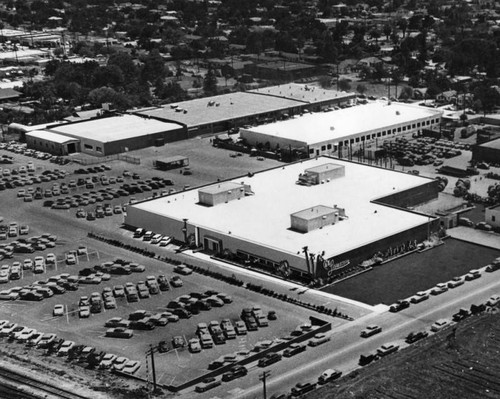 Aerial view of Librascope plant in Glendale