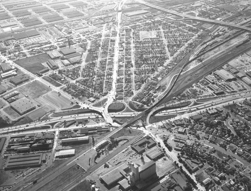 Atlantic Boulevard, Eastern Avenue, Central Manufacturing District, looking southwest