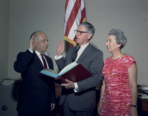 City councilmember swears in unidentified man