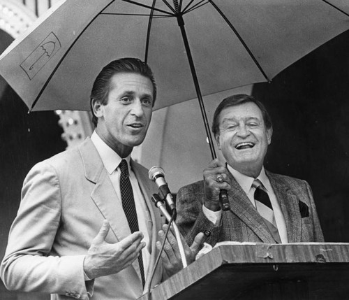 Pat Riley and Chick Hearn