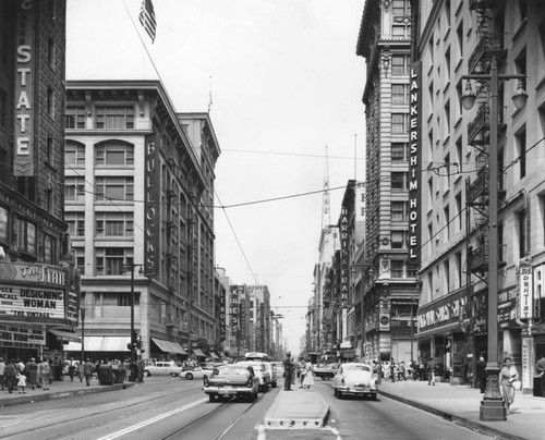 Downtown shopping area on Broadway