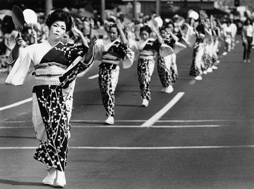 Japanese dancers on First Street