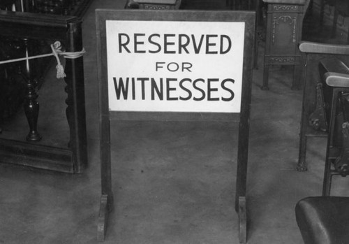 Night court, witnesses' section, L.A. City Jail