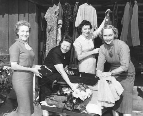 Foursquare women collect for rummage sale