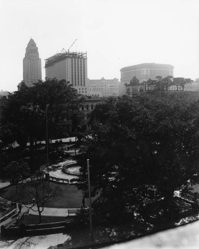 View across the Plaza toward City Hall