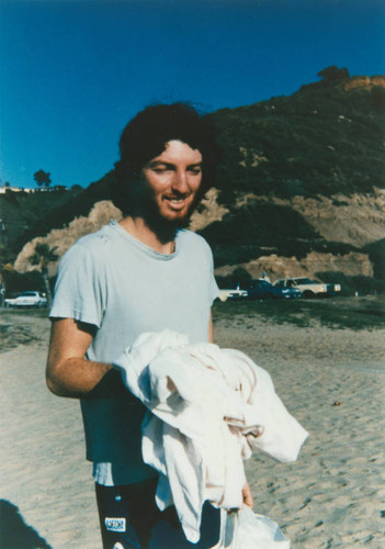 Man in Malibu beach