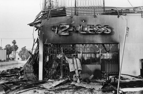 Building burned during 1992 L.A. riots