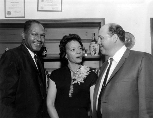 Tom Bradley at private party for Marie Johns