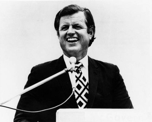 Smiling Sen. Ted Kennedy