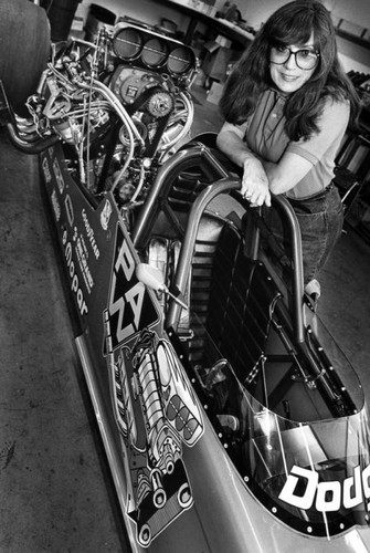 Shirley and her dragster