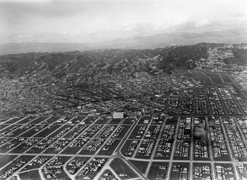 Aerial view of Beverly Hills