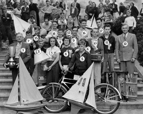 Winners of model yacht regatta