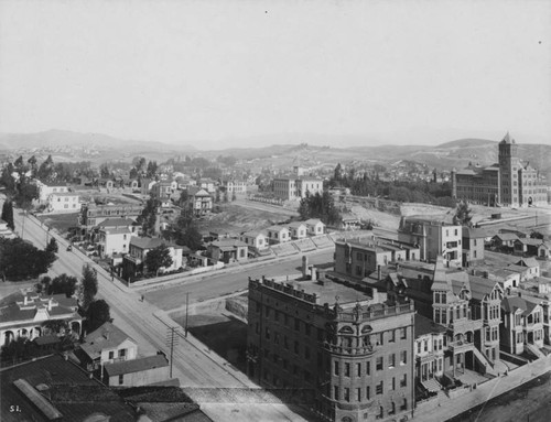 View from Broadway and Temple