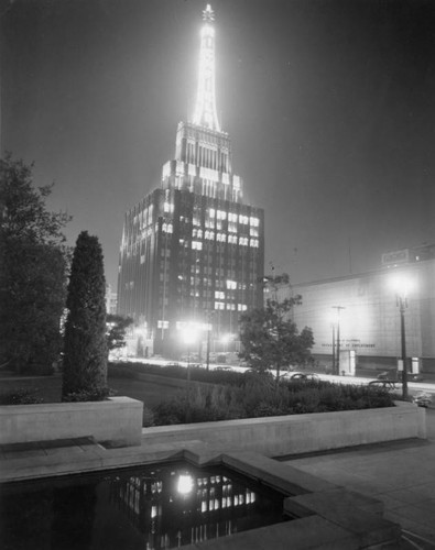 Richfield Building in reflection