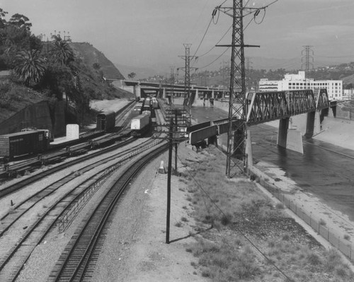 Railroad tracks and trains, 1988