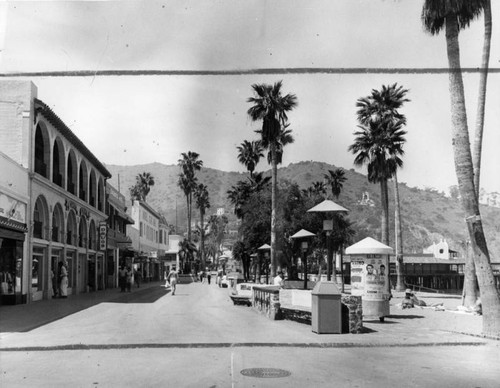 Avalon's main street faces the ocean