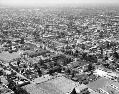 Neighborhoods, schools, and Civic Center, Huntington Park