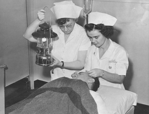 Nurses with patient at a hospital