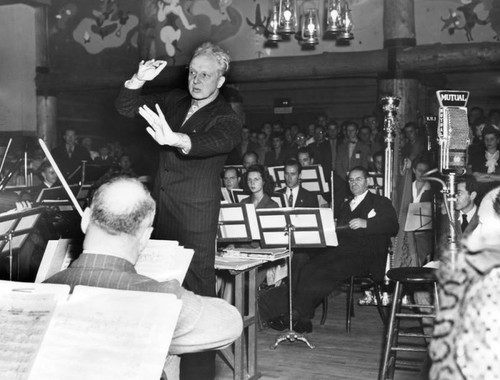 Leopold Stokowski at the Hollywood Canteen