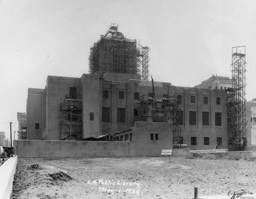 LAPL Central Library construction, view 89