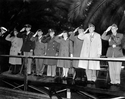 Armistice Day parade, reviewing stand