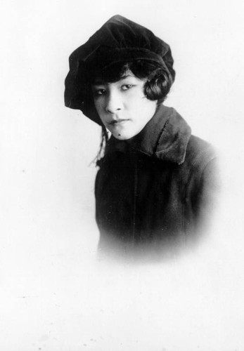 Studio portrait of a young woman