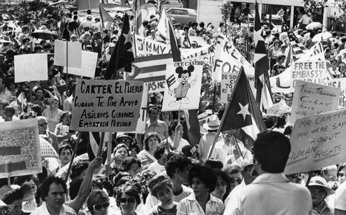 Cuban protestors